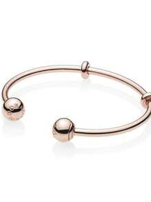 Pulsera rigida abierta Pandora Pandora, chapado en oro rosado - Oro rosa - Ver 6