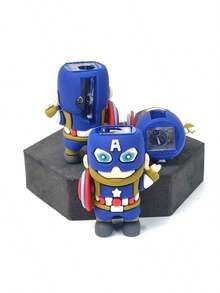 1pc Marvel Style Pencil Sharpener, Designed By A Designer, With Cute Styling PC Material, Suitable For School Office Use. It Can Also Be Given As A Gift To Friends On Birthdays, Valentine's Day, Back To School Season, And Other Holidays. The Pencil Sharpener Is Cute, The Pencil Sharpener Tool Is Sharper, Portable Pencil Sharpener, Long-Lasting Pencil Sharpener, New Year's Gift, Valentine's Day Gift, Easter Gift - Multicolor - View 9