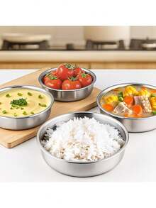 不锈钢蒸笼，多功能圆形蒸盘，适用于蒸蛋糕、包子、饺子，防滑边缘，可用于烤箱和洗碗机，厨房厨具 - 彩色 - 查看 5