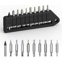 MBS1 Juego de Puntas de Destornillador Hexagonales de 4mm, 9 Piezas de Puntas de Doble Extremo de Acero para Herramientas S2 Dur - A - Ver 2