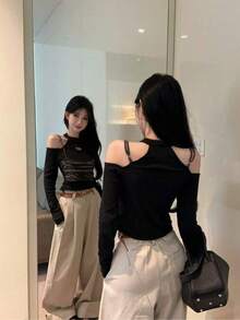 Women Tops - Black - View 6