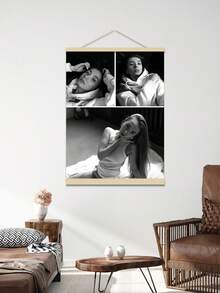 1幅定制无框帆布画，可打印您的照片，个性化照片拼贴，3张图片组合，定制照片打印，男士个性化礼物，结婚礼物，单身派对装饰，生日和毕业礼物，图案打印，节日日历，家居装饰客厅 - 彩色 - 查看 3