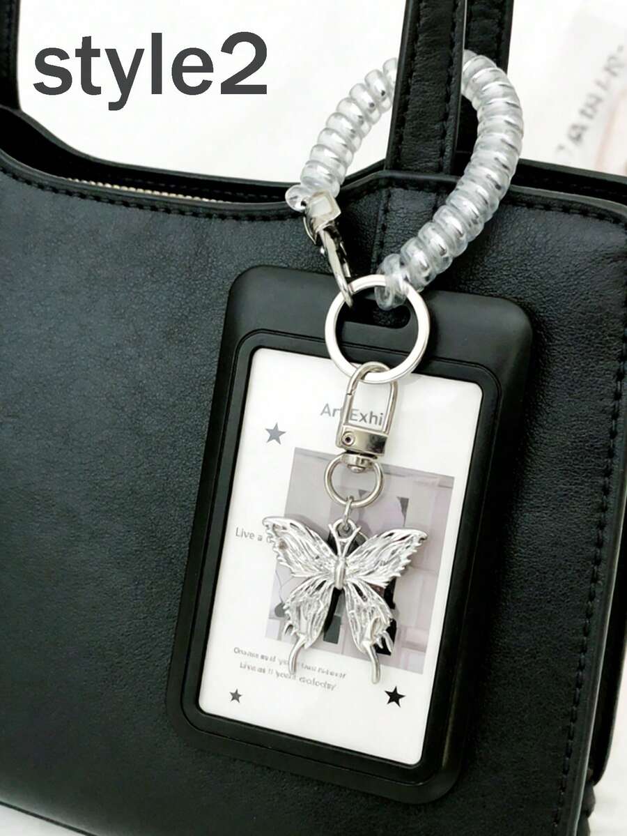 INS Style Pearl Bow Black Acrylic Hard Card Holder, Fashion Faux Pearl Black Mesh Bow Keychain With Black Clip, Fashion Phone Case Pearl Pendant, Minimalist Bow Design, Sliding Double Card Slot, Pearl Bow Keychain, Small Card Holder, Bus Card Holder, Seamless, Bank Card Holder, Metro Card Storage, Portable Hanging, Adjustable ID Card Holder Pendant Keychain, Suitable For Office Workers And Students, Perfect Gift, Mother's Day, Easter, Independence Day, Back To School, Wedding