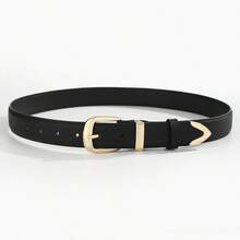 女士休闲商务复古百搭针扣腰带 - 黑色 - 查看 12