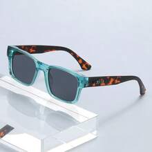 2026 New Fashion Square Frame Fashion Glasses, Leopard Print Large Frame Unisex Retro Accessories - Multicolor - View 10