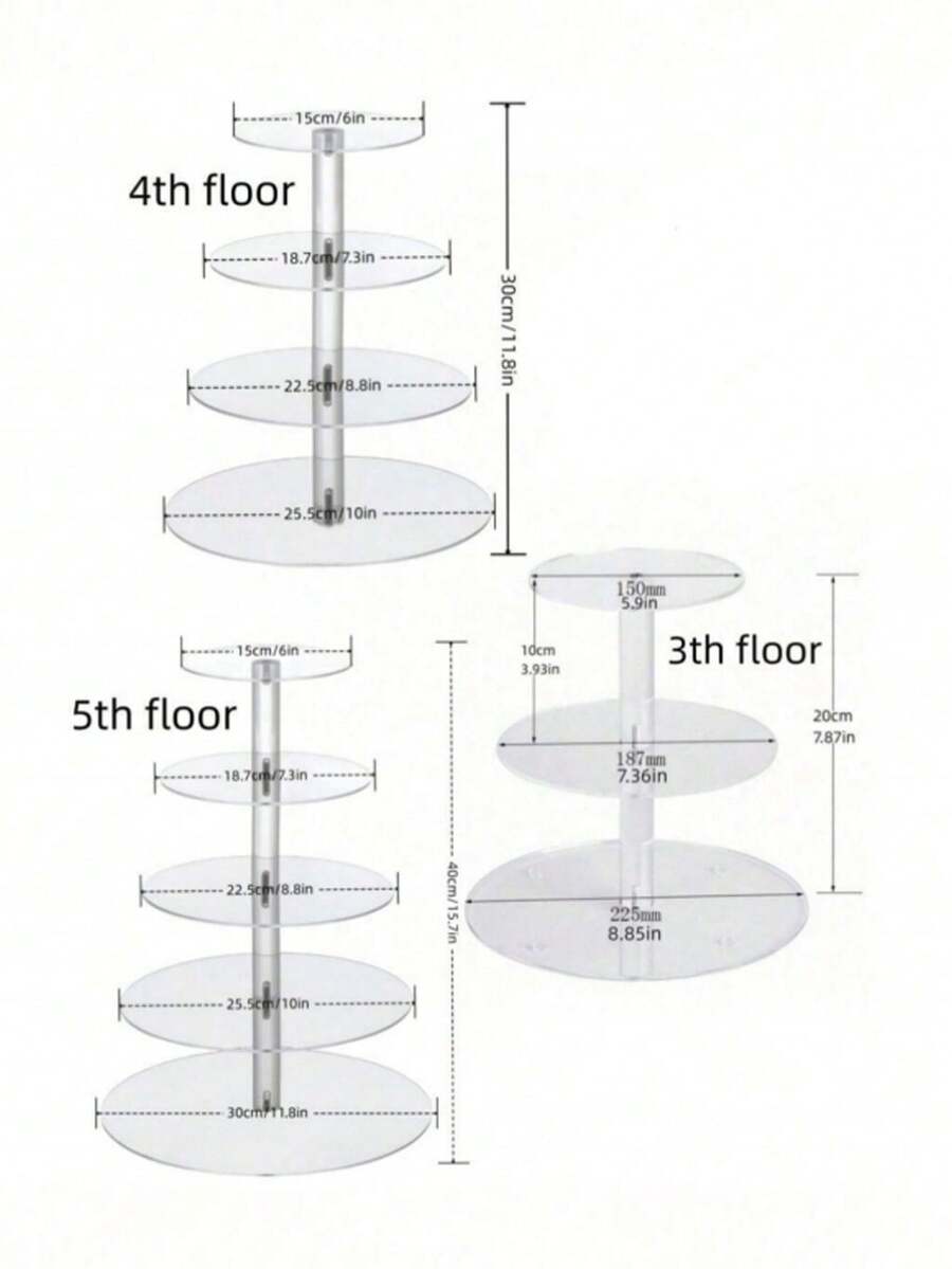 1 pieza Soporte/exhibidor de cupcakes de acrílico transparente de 2-6 niveles, material de acrílico de alta claridad, bandejas desmontables de varios niveles, exhibidor de varios niveles, torre de cupcakes reutilizable de varios niveles, soporte de postres de varios niveles, torre de cupcakes de plástico, exhibidor, exhibidor de macarons, soporte de cupcakes, soporte de pasteles minimalista, torre de postres moderna, estante para mesa de pasteles, soporte de pasteles de piruleta, árbol de cupcakes de varios niveles, estante de postres de uso múltiple, estante exhibidor de pasteles - Multicolor - Ver 1