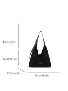 New Retro Fashion Casual Commuter Versatile Large Capacity Minimalist Chic Shoulder Crossbody Bag - Black - View 6