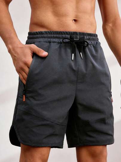 Driftmere Men's Quick-Dry Breathable 5-Inch Casual Sports Shorts With Elastic Waist And Pockets, Suitable For Beach, Outdoor, Swimming Pool, Workout