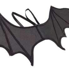 Black Bat Wings Harness Costume – Gothic Vampire Demon Dragon Wings, Comfortable Elastic Straps, Unisex Cosplay Theater Masquerade Halloween Accessory, One Size Fits Most - 黑色 - 查看 5