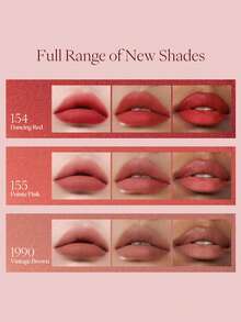 JOOCYEE Velvet Rouge Lip Tint Pen, Matte Velvety Ballerina Nude Lip Cream - #154 Dancing Red - 查看 6