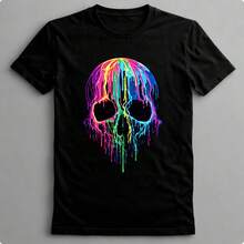 Suffix Skull T-Shirt Premium Shirt 100% Cotton Promotional Price Men's Women's Casual T-Shirt Streetwear - 最黑暗的24 - 查看 8
