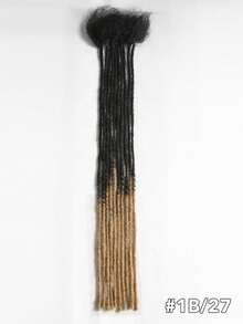 Tóc nối dreadlock thủ công hoàn toàn, rộng 0.2cm, 10 sợi, dành cho nam, nữ và trẻ em. Có thể nhuộm và tẩy màu bằng kim và lược. Tóc thật chưa qua xử lý, màu đen tự nhiên, ombre nâu và đỏ tía. - Nhiều màu - Xem 22