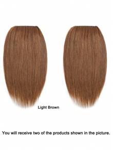 Tóc nối kẹp ngắn thẳng dày dặn, kiểu dệt đôi, dùng cho tóc mỏng, giúp tăng độ dày tóc cho cả nam và nữ, dài 8 inch, màu nâu đậm, nhiều màu sắc, kiểu kẹp mini ngắn vô hình. - Nhiều màu - Xem 16