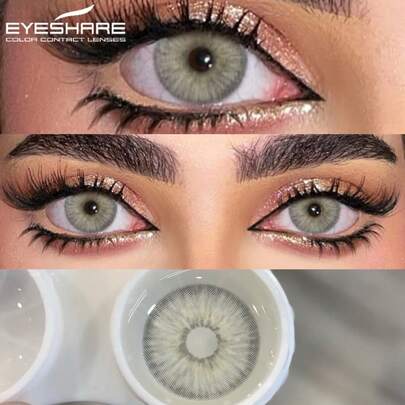  Eyeshare 1 Pair Colorful Contact Lenses For Eyes Cosmetics Blue Lenses Eye Color Lens Beauty Brown Contacts Natual Gray Eye Lens Green Contacts Yearly Disposable