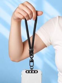 Stainless Steel Ultra-Thin Phone Lanyard Clip, Metal Heart Adhesive Patch, Adhesive Back Card For Crossbody/Neck/Wrist Lanyard, Universal Fixing Connecting Plate & Hanging Tab Compatible With IPhone And Android Phone Cases - Multicolor - View 4