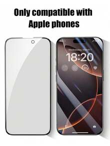 3片装隐私屏幕保护膜，9H硬度钢化玻璃，防窥、防刮、防指纹，全覆盖，兼容 11/12/13/14 Pro Max/15 Pro Max/16/16 Plus/16 Pro/16 Pro Max/16e/17/17 Air/17 Pro/17 Pro Max - 黑色 - 查看 3