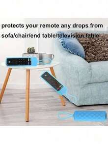 1 Piece Vibrant Glow-In-The-Dark Silicone Remote Control Case For FireStick Streaming Device - Compatible With 4K, 4K Max Lite, Cube | Includes Neon Hanging Rope | Compatibility | Battery-Free Design Enhances Device Visibility | Fun Accessory | Durable Silicone - 1 件 - 藍色 - 查看 3