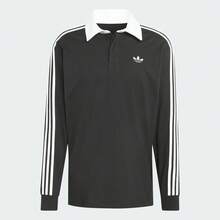 Adidas Originals 男士 3S PLPOLO 针织翻领长袖 TKE3576 - 黑色 - 查看 2