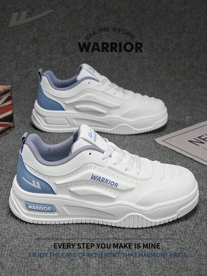  Warrior 男士板鞋，春秋季舒适百搭，休闲时尚，四季皆宜，耐磨耐穿，适合全天穿着，训练跑步鞋