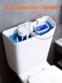 Dispensador de limpiador sólido de inodoro de estilo moderno sin electricidad, extiende la duración de la limpieza - multicolor - Ver 10