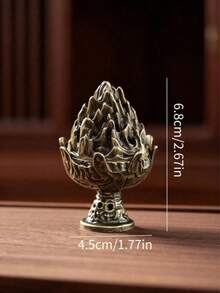 1个立式香炉，迷你空心合金香炉，便携式桌面装饰香炉 - 彩色 - 查看 3