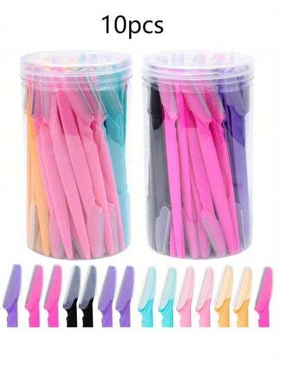 5 PCS Femme Bone Shaver Set With Container, Face Eyebrow Trimmer, Safety Blade Cutting Tool For Hair Removal And Shaving, Including Protective Cap, Multifunctional Use