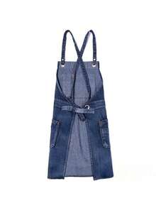 1 chiếc tạp dề denim thời trang, nhiều túi, thoáng khí, thích hợp cho nhà bếp, phòng ăn, quán cà phê, cửa hàng thú cưng, thợ xăm, người bán hoa, thợ mộc, thợ máy, họa sĩ, làm mộc nặng, có túi đựng dụng cụ. - 1 mảnh màu trơn - Xem 5