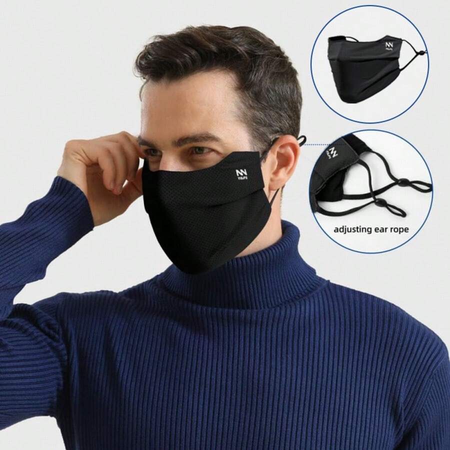 1pc Breathable And Washable Mask, Windproof And Cold Proof, Warm Cotton Cloth, Three-Dimensional Face Mask - A - View 1