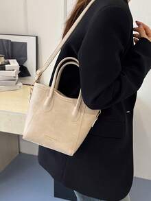 大容量优雅时尚百搭精致女士包，2026新款，高端斜挎包 - 白色 - 查看 8