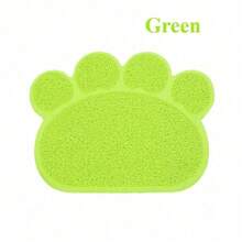 Silicone Paw Print Cat Litter Mat, Pet Litter Box Trapping Mat, Pet Food Mat, Cleaning Mat, Anti-Spill Cat Litter Pad - Multicolor - View 7