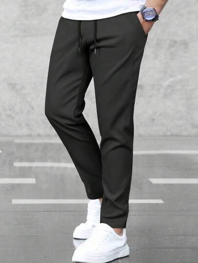 Men's Outdoor Casual Loose Pants - Lightweight Straight-Leg Pants With Adjustable Drawstring Waist, Comfortable For Outdoor Activities, Daily Wear, And Leisure Time