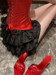 Nude Color High Heel Sandals, Square Toe Sexy Slingback Stilettos For Summer, Recommended To Order One Size Up According To Size Chart, Red Shoes - Red - View 4