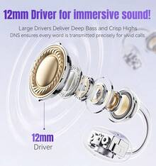 Trymiss K521 Audífonos clip Bluetooth In-ear Mini Corazón Auriculares Con Micrófono Audífonos Para El Gym Manos Libres Audífonos Gamer Bluetooth San Valentin Regalo Para Mujer 14 De Febrero - Morado - Ver 4