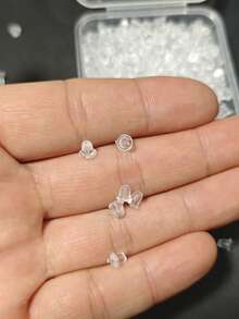 1 Box Of Approx. 520pcs Transparent Silicone Ear Plugs, Soft Silicone Earring Backs, Nut-Shaped Earring Fixers 4*4mm, Suitable For Fixing Earrings & Earring Posts, Low Allergy Silicone Earring Backs Replacement - Clear - View 8