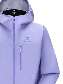 CAMEL CROWN Men's Outdoor Jacket, Spring And Autumn Hard Shell Work Jacket, Outdoor Waterproof Hiking Clothing - Green Soft Purple - View 3
