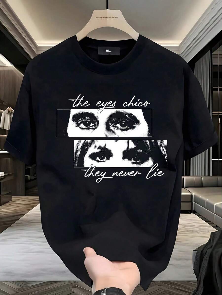 Playera Hombre, The Eyes Chico, , Película, Retro,playera de hombre,ropa de hombre,tops,regalos para hombre,nacional envio,oversize hombre. - Negro - Ver 1