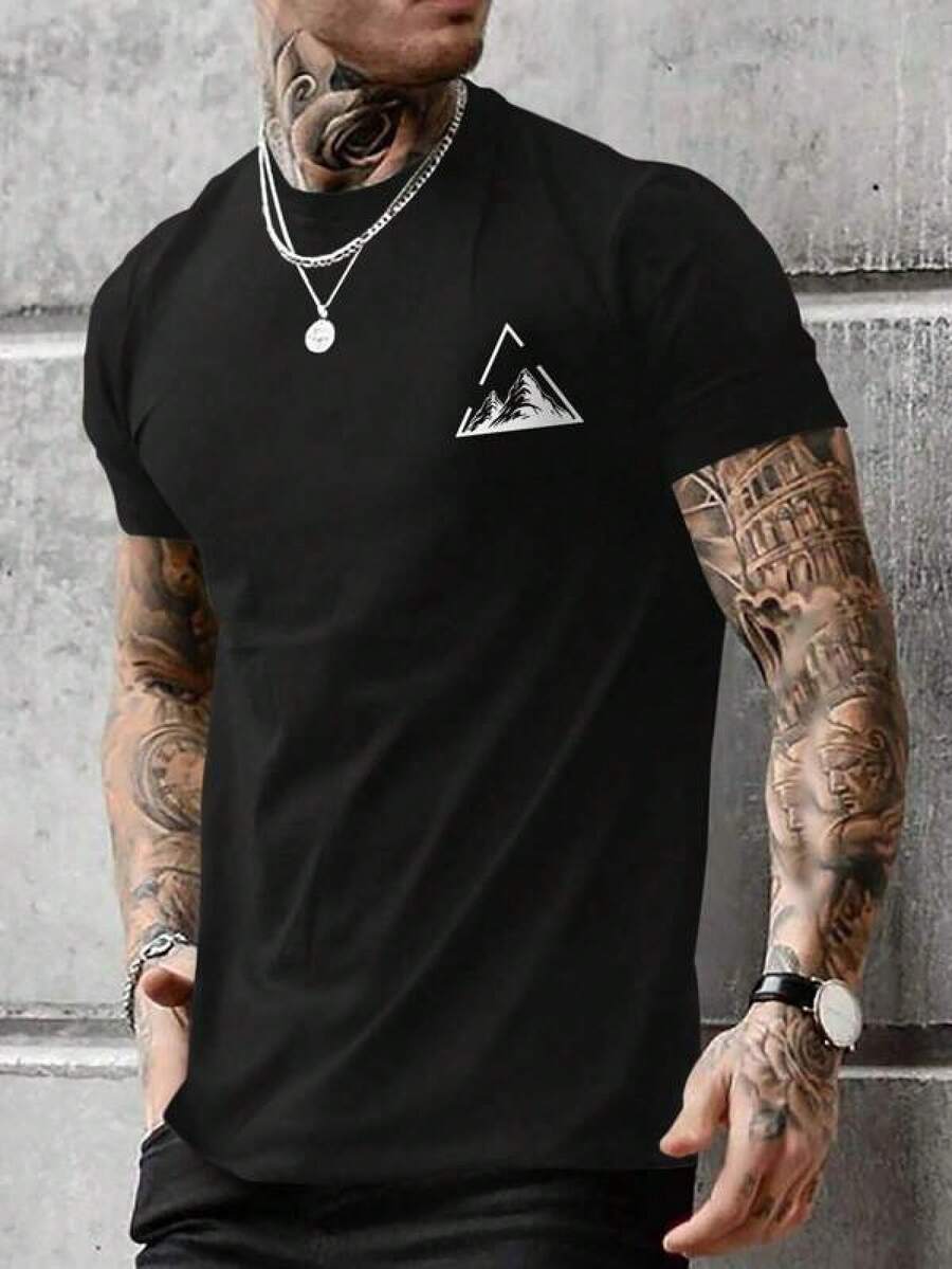 Men Outdoor Tees & Tanks - Black - View 1