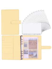 A6 Creative Macaron Hand Ledger PU Binder Notebook-Buckle - Multicolor - View 6