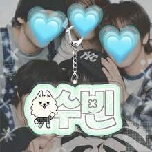 TXT K-Pop Boy Band New Cute Name Acrylic Keychain Pendant Cartoon Animal Decor High-Quality Backpack Hanging Ornament Gift For Holiday Birthday - Multicolor - View 12
