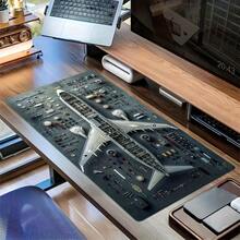 超大高清飞机图案鼠标垫 – 大号桌面垫。这款大号鼠标垫可用作桌面垫、学习垫或键盘垫，适用于游戏、居家和办公等多种场景。它拥有光滑柔软的表面，触感舒适；防尘防污，易于清洁。 - 飛機 - 查看 3