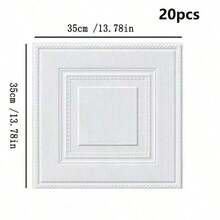 10/20/30pcs 3D Stereo Wall Stickers Decor For Bedroom, Headboard, Living Room, TV Background, Waterproof, Warm, Self-Adhesive Wall Paper - Grid - View 15