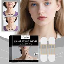 12片装维生素E颈部紧致提拉贴，透明设计，紧致肌肤，抚平细纹，佩戴舒适，打造年轻紧致的颈部轮廓 - 頸部護理貼 - 查看 2