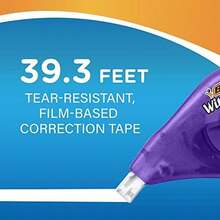 BIC Wite-Out Brand EZ Correct Correction Tape, 39.3 Feet, 2-Count Pack Of White Correction Tape, Fast, Clean And Easy To Use Tear-Resistant Tape Office Or School Supplies - / - 查看 4