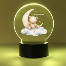 1pc Personalized Name Night Light, Children's Birthday Gift Customization, Friend Custom Gift, Bedroom Decor Customization, Party Decor Customization, Party Decor, Custom Moon Night Light, Back To School Gift - Black - View 56