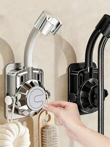 Soporte ajustable 360° para cabezal de ducha, sin agujeros - Multicolor - Ver 2