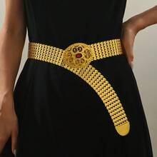 Luxury Gold Color Waist Chain, Middle Eastern Fashion Waist Belt, Wedding Dress Waist Accessory, Seasonal Outfit Decor - Gold - View 13