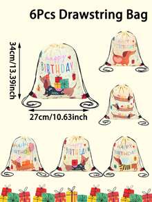 6个腊肠犬生日背包，趣味腊肠犬幼犬礼品袋，腊肠犬主题组合袋，生日派对礼品，包装袋，产品包装，生日装饰，婴儿派对装饰，性别揭晓派对装饰，一周岁生日派对用品，生日装饰，宠物爱好者的最佳礼物背包 - 臘腸狗-生日 - 查看 13