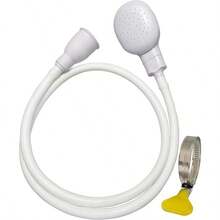 Portable Sink Faucet Shower Head, Multi-Function Rubber Hose Shower Head, Easy To Install, Versatile Sink Shower Head Accessory, Suitable For Bathroom Sink And Garden Hose Connection, For Shampooing, Pet Bathing, RV Bathroom And Home Use - 1.5-meter Extended Shower Head and Metal Adjustment Buckle - View 8