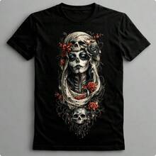 Suffix Skull T-Shirt Premium Shirt 100% Cotton Promotional Price Men's Women's Casual T-Shirt Streetwear - 最黑暗的13 - 查看 6