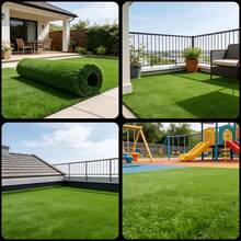 【免维护】人造草坪地毯 - 阳台庭院装饰仿真草坪垫 - 户外花园露台景观绿色地毯,易于安装人造草坪 - 家居阳台装饰仿真草坪地毯,真正的人造草坪地毯 - 庭院庭院装饰仿真草坪垫,人造草坪地毯 - 阳台户外装饰仿真草坪 - 翠綠背膠2.0 - 查看 3